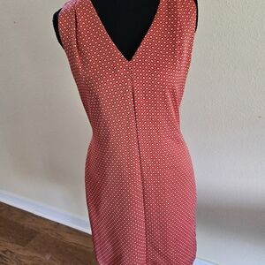 Banana Republic Orange V-Neck Sheath Dress Sleeveless Sz 4